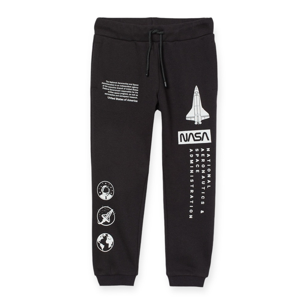 NASA Themed Black Joggers